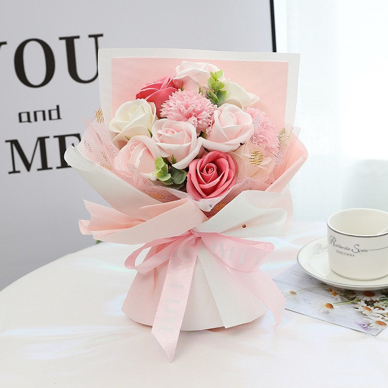 Soap Rose Flower Bouquet Surprise Gifts
