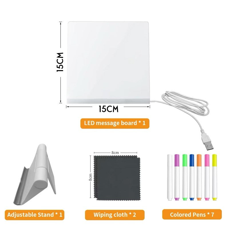LED Erasable Acrylic Light Up Board with Whiteboard Markers
