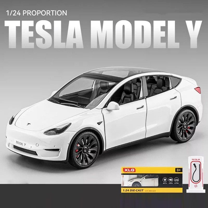 Tesla Model Y 1:24 Pull BackToy Car with Lights and Music