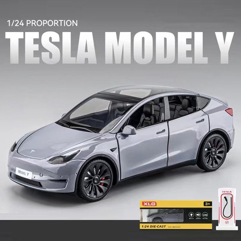 Tesla Model Y 1:24 Pull BackToy Car with Lights and Music