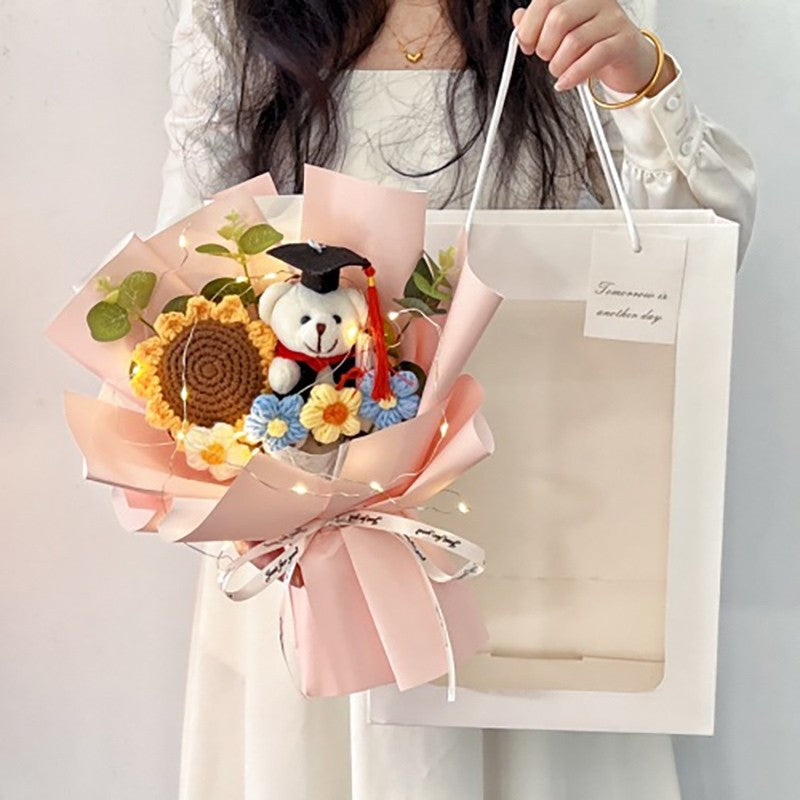 Graduation Bouquet Crochet Flowers