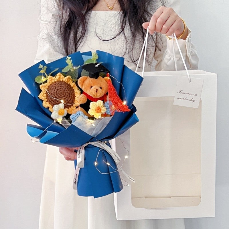Graduation Bouquet Crochet Flowers