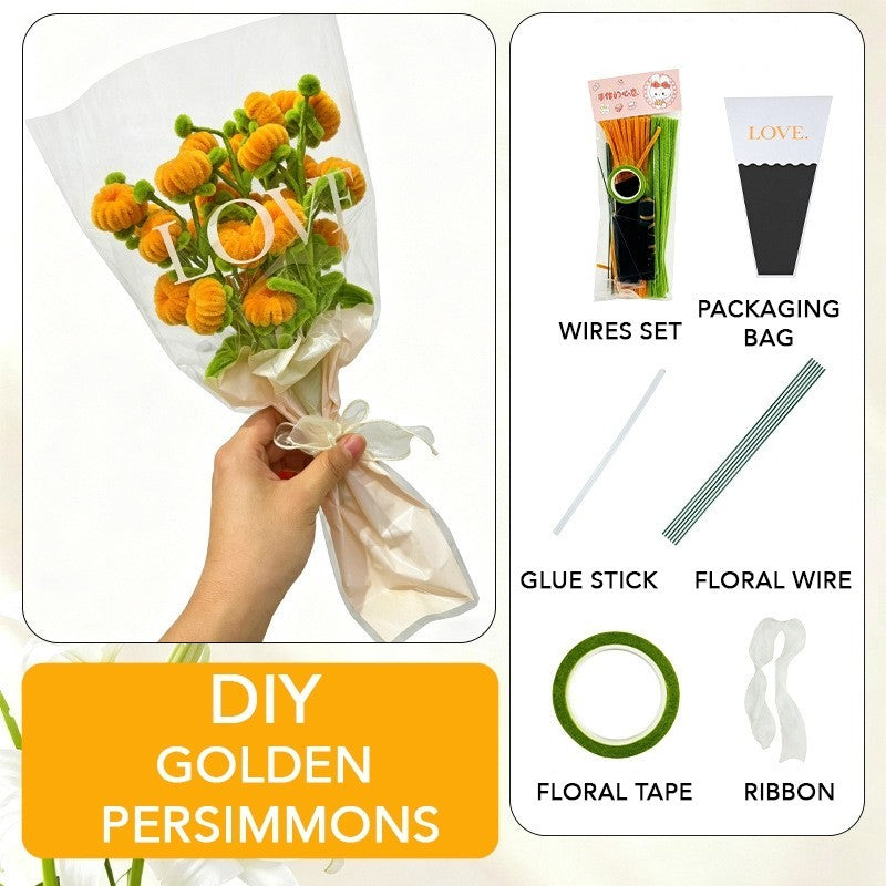 DIY Bouquet Flower Crafts Chenille Stems Fuzzy Wire Handicraft Pipe Cleaner Stick