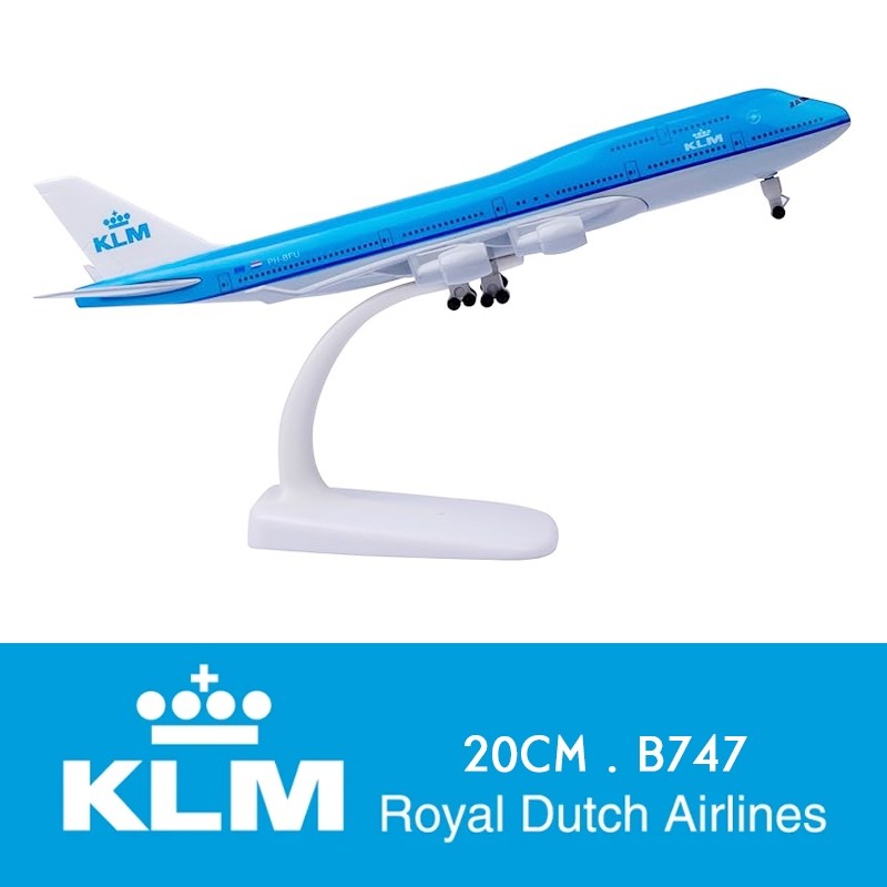 KLM Dutch 747 Airplane Model Alloy Diecast Plane Toy