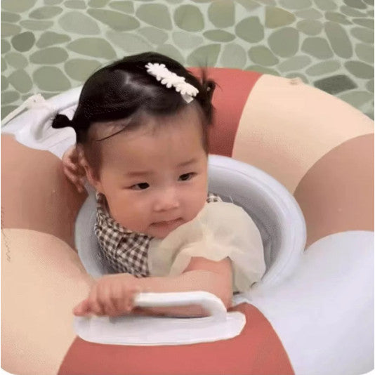 Moss Stripe Baby Swim Float with Seat