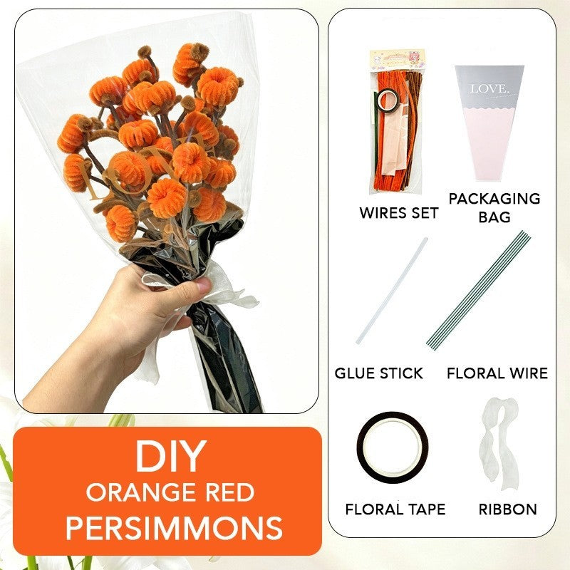 DIY Bouquet Flower Crafts Chenille Stems Fuzzy Wire Handicraft Pipe Cleaner Stick