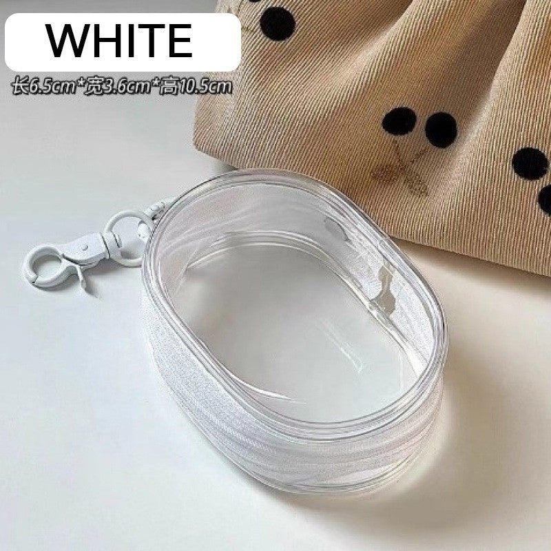 Portable Clear PVC Travel Zipper Pouch Cables Charger Organizer Bag