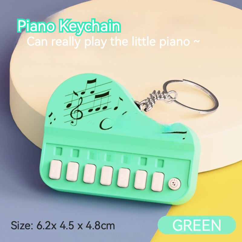Musical Toy Piano Keychain with Light