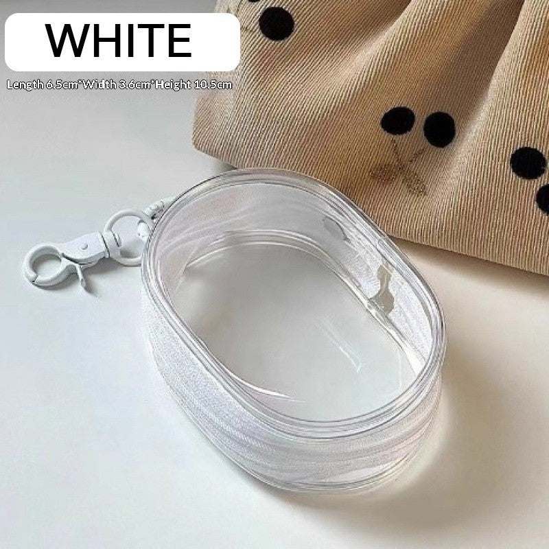 Portable Clear PVC Travel Zipper Pouch Cables Charger Organizer Bag