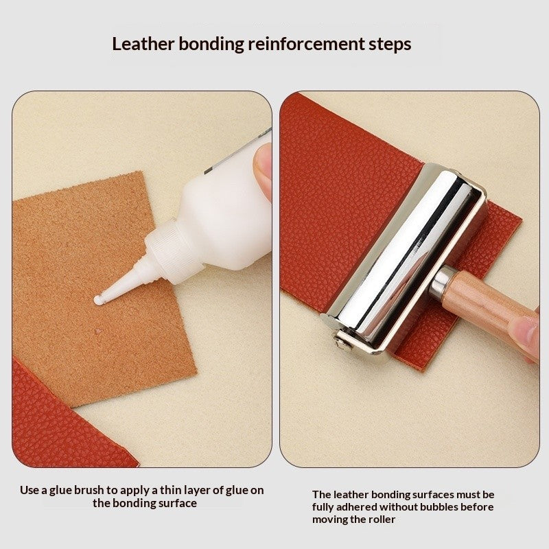 Leather Roller Wooden Handle DIY Press Tool