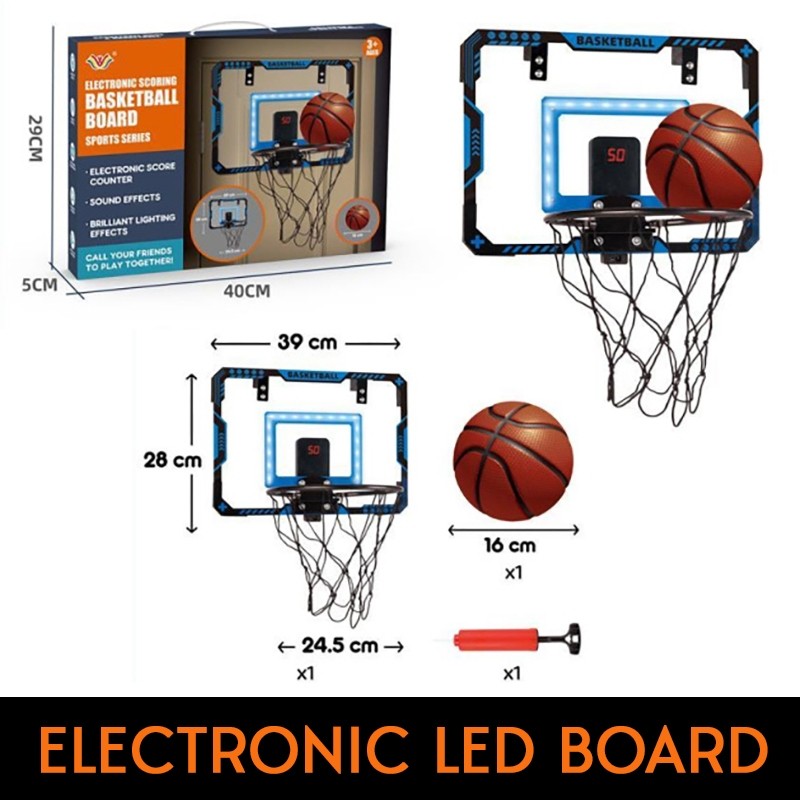 LED Basketball Board with Score Counter Light & Sound