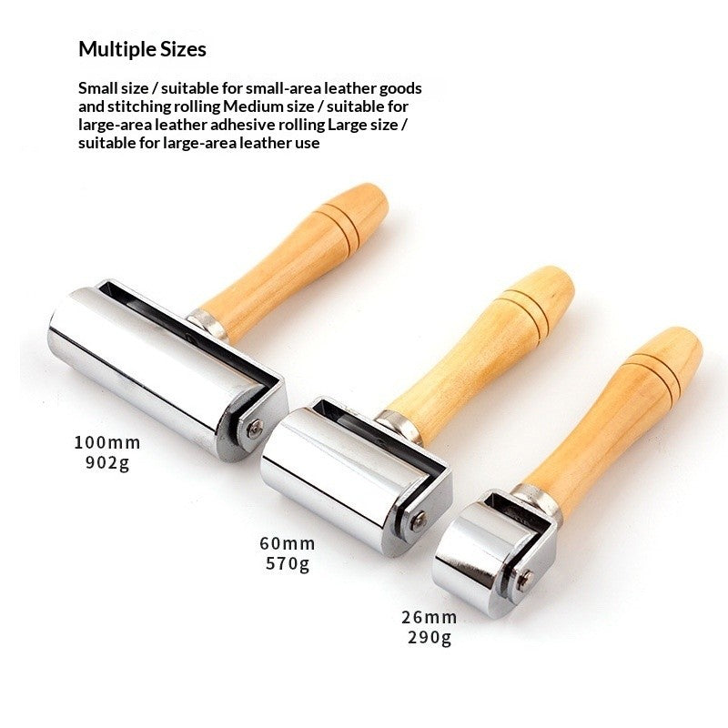 Leather Roller Wooden Handle DIY Press Tool