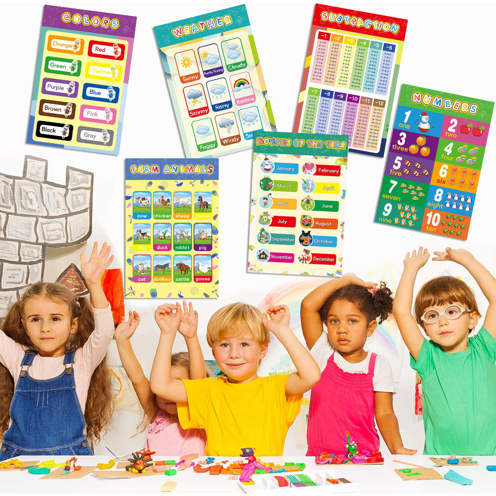18pc Preschool Learning Children A3 Posters