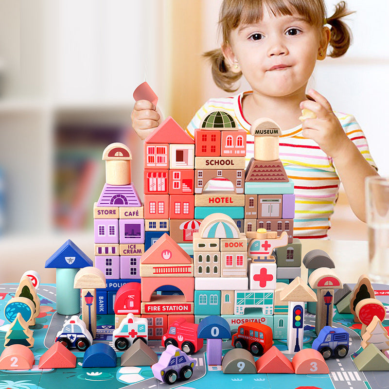 115pc City Building Blocks