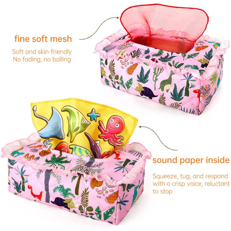 Scarf Tissue Box 5-Blue 123