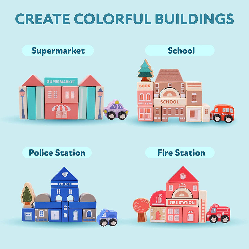 115pc City Building Blocks