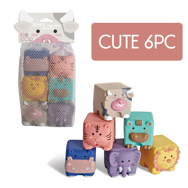6pc Cute Animals Blocks
