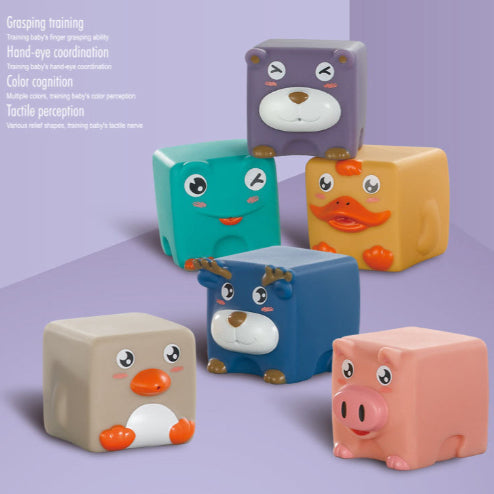 6pc Cute Animals Blocks