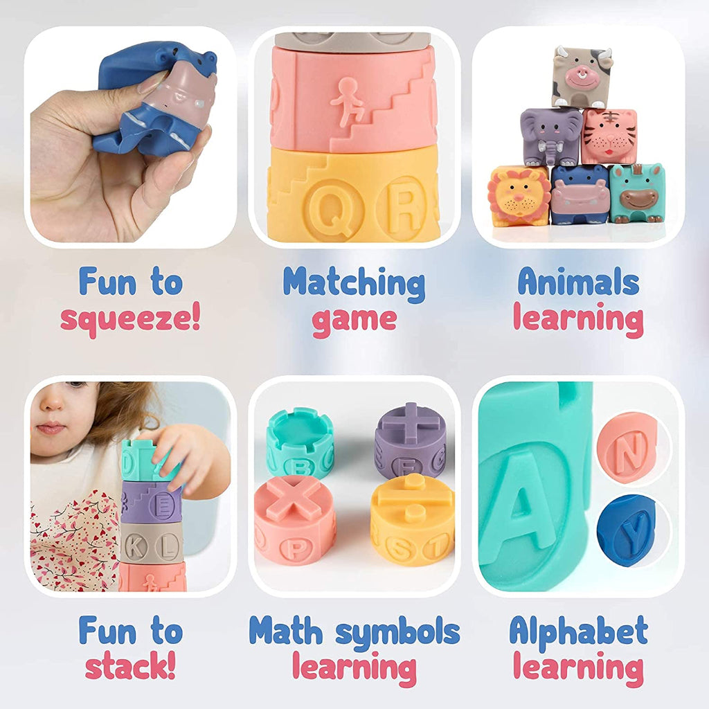6pc Cute Animals Blocks