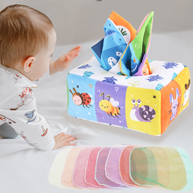 Sensory Pull Tissue Scarves Baby Toy