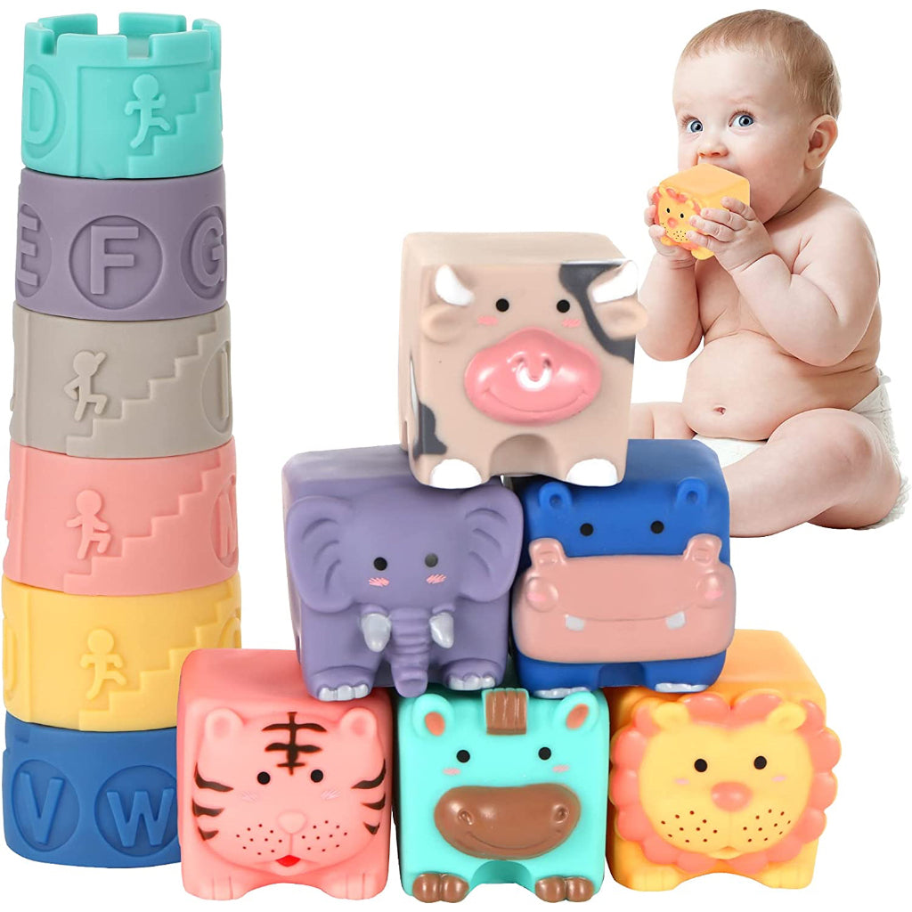6pc Cute Animals Blocks