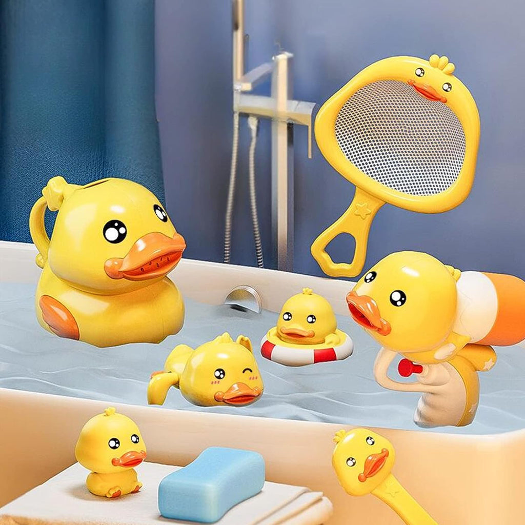 8pc Yellow Duck Bath Toy