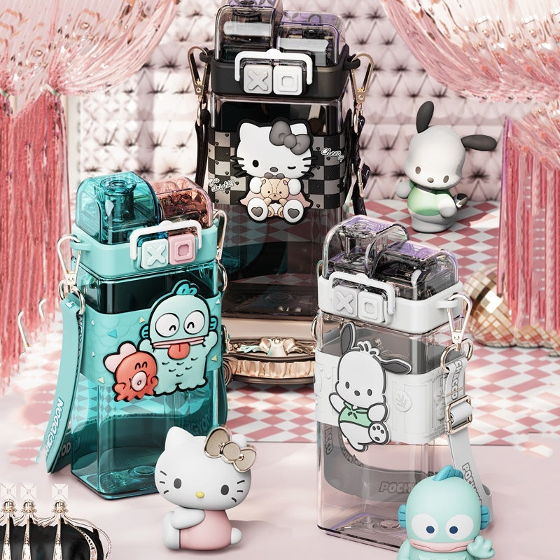Sanrio Straw Double Water Bottle 520ml