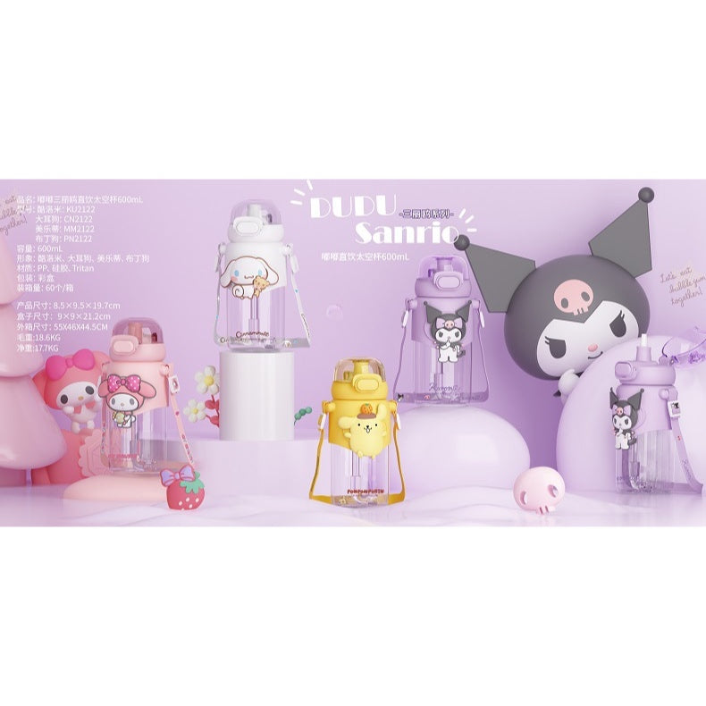 600ml Kids Clear Water Bottle