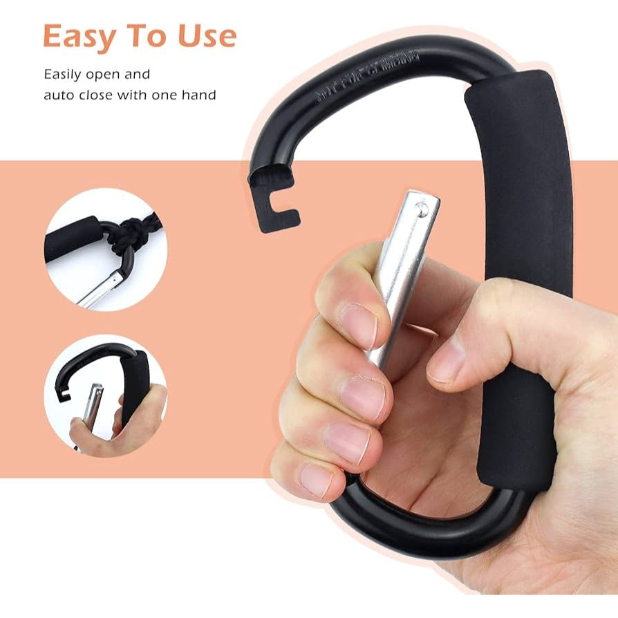 Large Stroller Carabiner Hooks