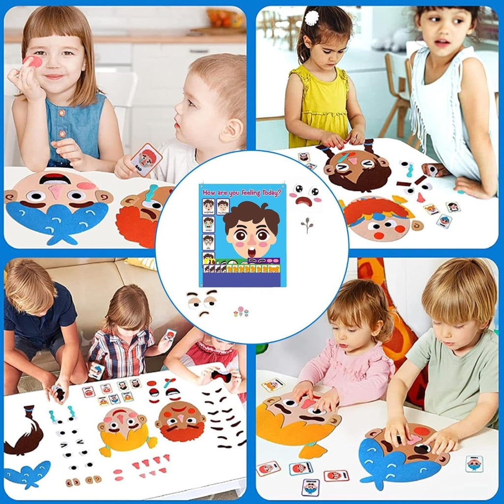 How are you feeling today? Felt Puzzle