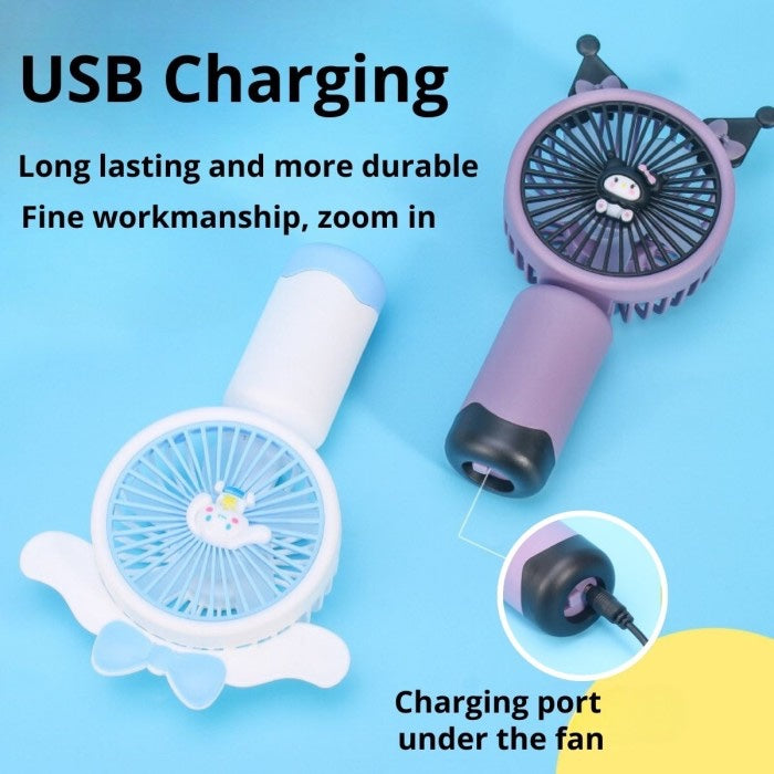 Sanrio Portable Mini Fans USB Rechargeable