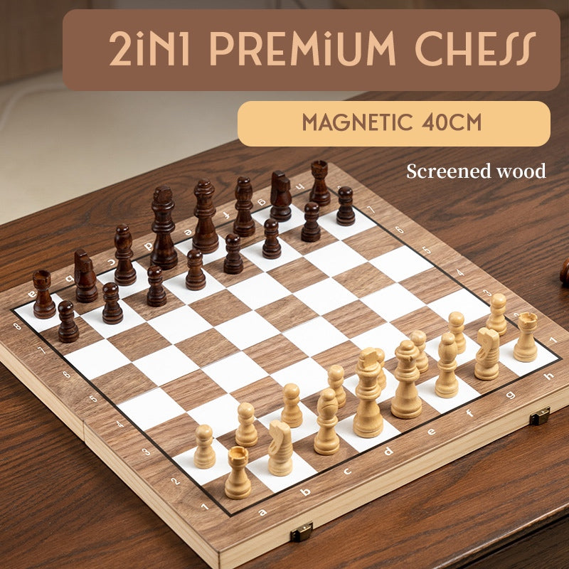 Premium 2in1 Magnetic Chess Checkers