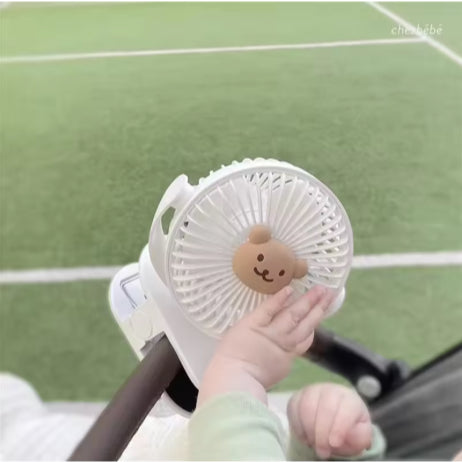 Bear Baby Stroller Clip-on Fan