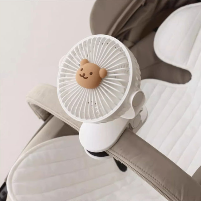 Bear Baby Stroller Clip-on Fan