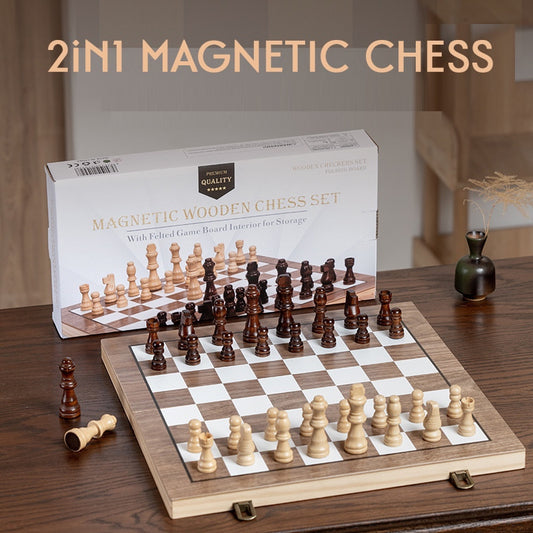 Premium 2in1 Magnetic Chess Checkers