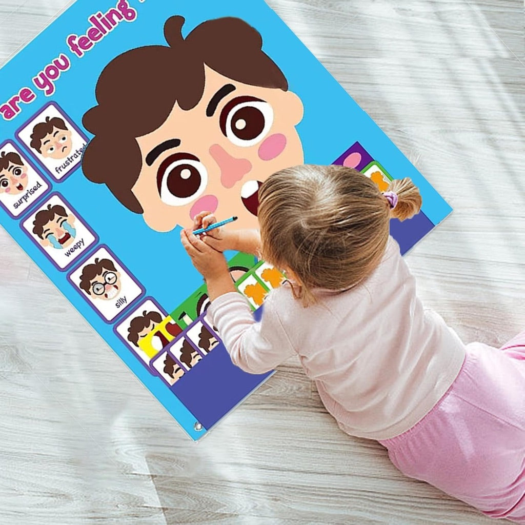 Emotions White Felt Poster