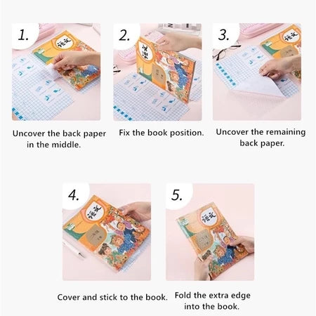 School Textbook Self Adhesive Book Cover