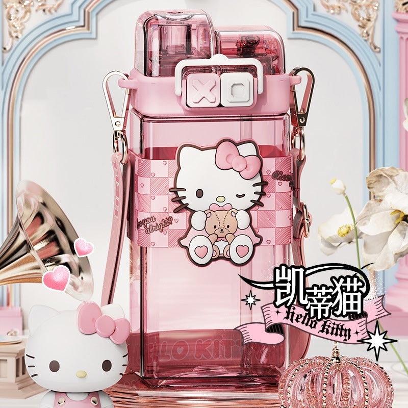 Sanrio Straw Double Water Bottle 520ml