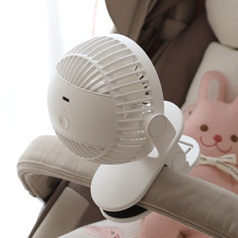 Bear Baby Stroller Clip-on Fan