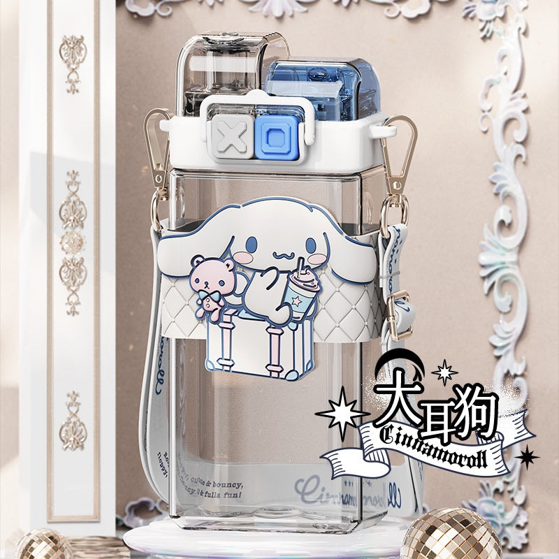 Sanrio Straw Double Water Bottle 520ml