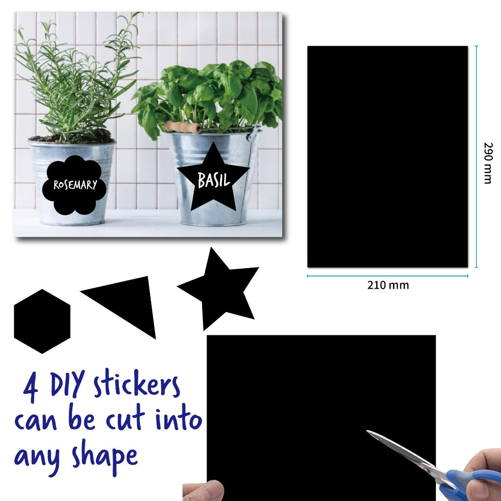 Black Menu Plan Fridge Magnet