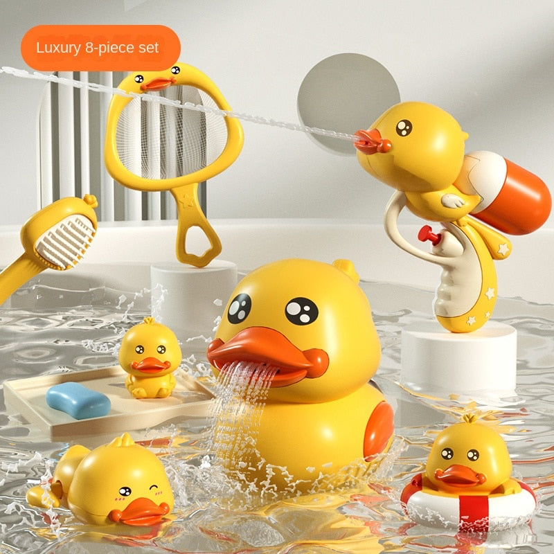 8pc Yellow Duck Bath Toy