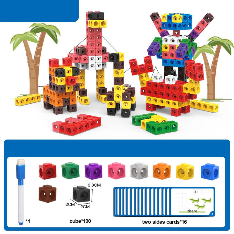 117pc Dinosaur Math Cubes