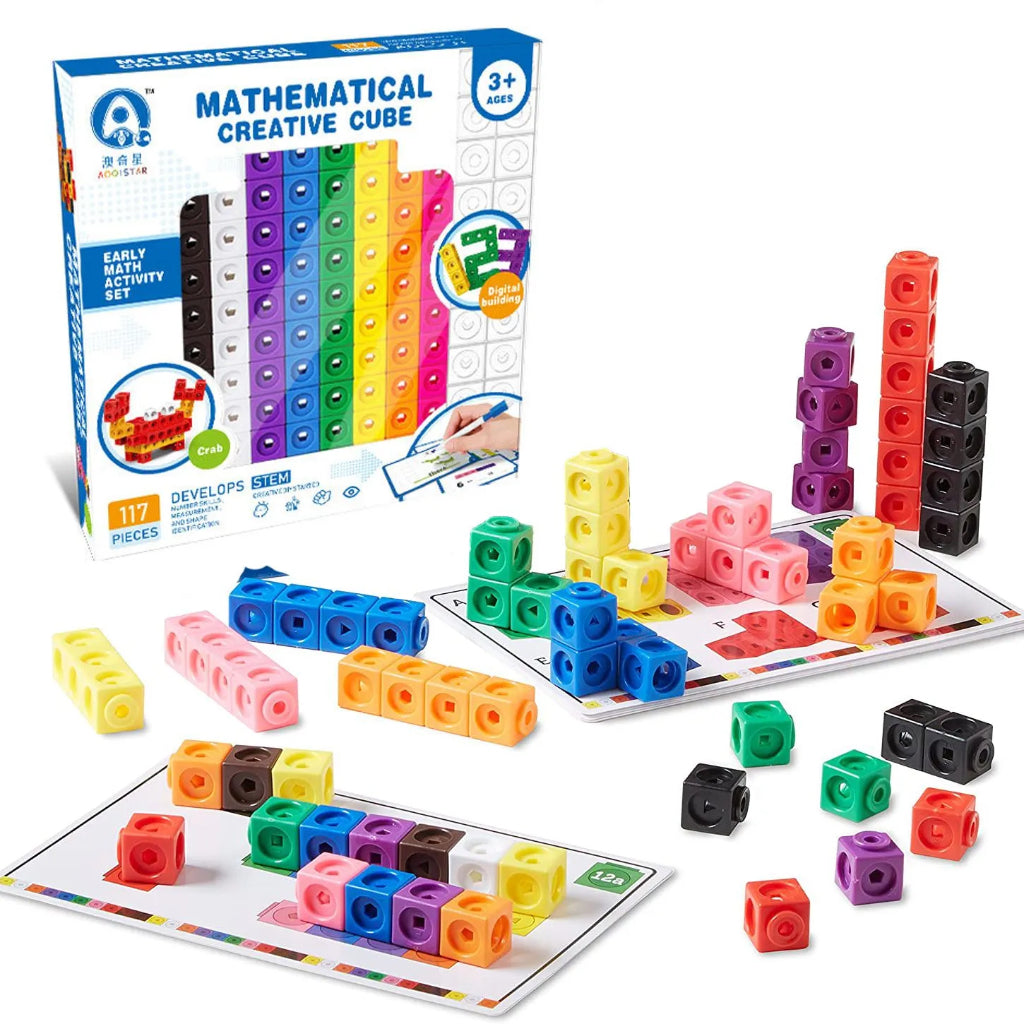 117pc Dinosaur Math Cubes