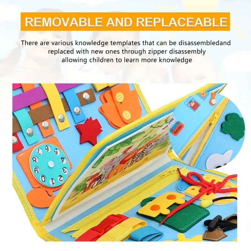 Cyan Felt Busy Book