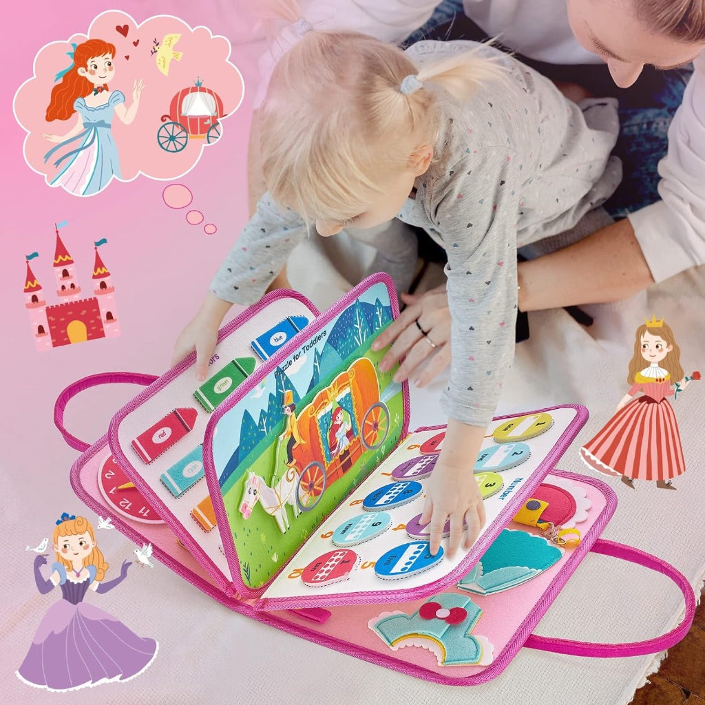 Pink Princess Felt Busy Book