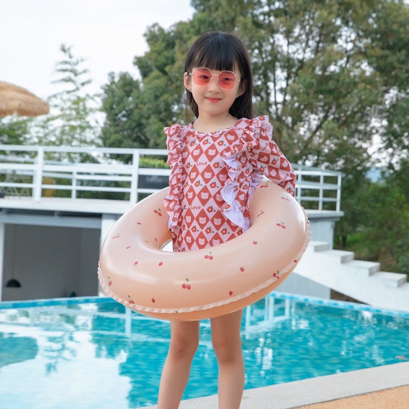 Swim Ring Stripe Yellow 16cm