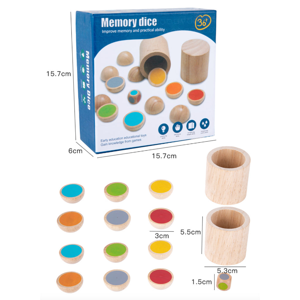 Memory Dice Sensory Wooden Toys