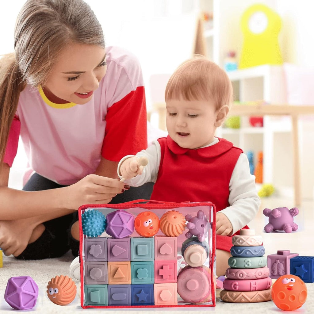 23pc Montessori Sensory Soft Baby Toys