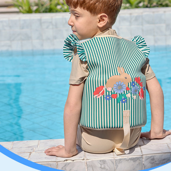 Swim Vest Stripe Green